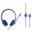 dostyle HS201 Headset Stereo Talking Game Headset Computer Headset Rotary Earmuffs Laser Blue