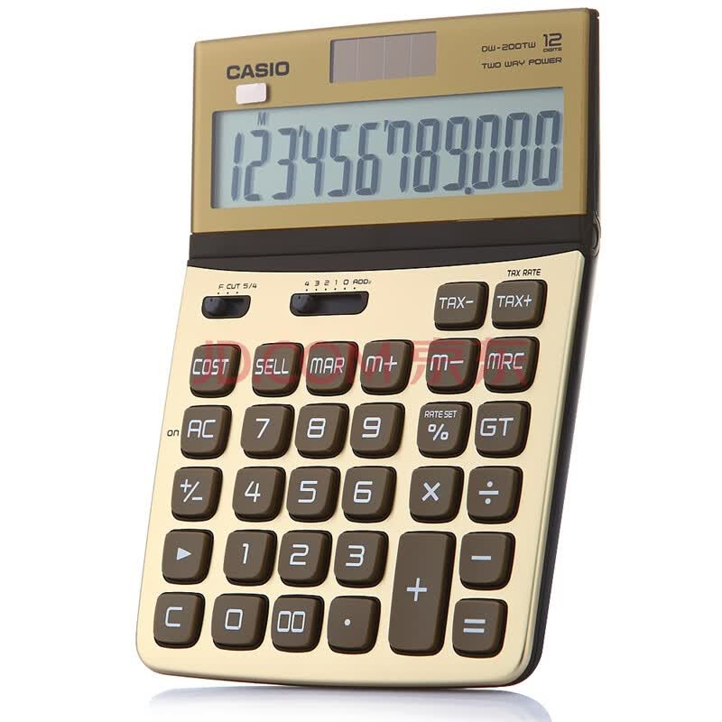 Casio Dw 200tw Gd Large Scale Calculator Gold Online Casio Dw 200tw Gd Large Scale