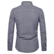 Camisa de manga larga a rayas de Europa para hombres nuevos de AOWOFS y Estados Unidos. Camisa de hombre de comercio exterior con tendencia YS002.