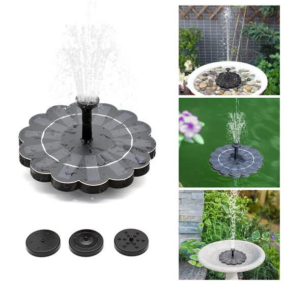 180l H Solar Water Pump Birdbath Fountain With Solar Water Pump Birdbath Fountain