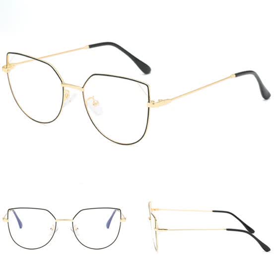 retro vintage style metal aviator clear lens glasses