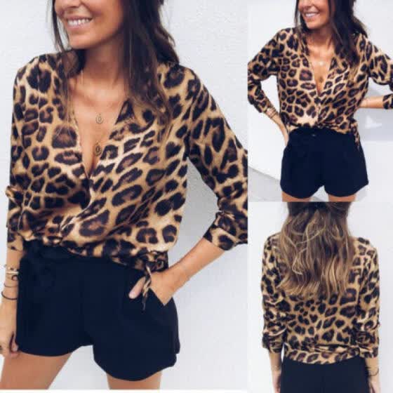 leopard print shirt womens uk