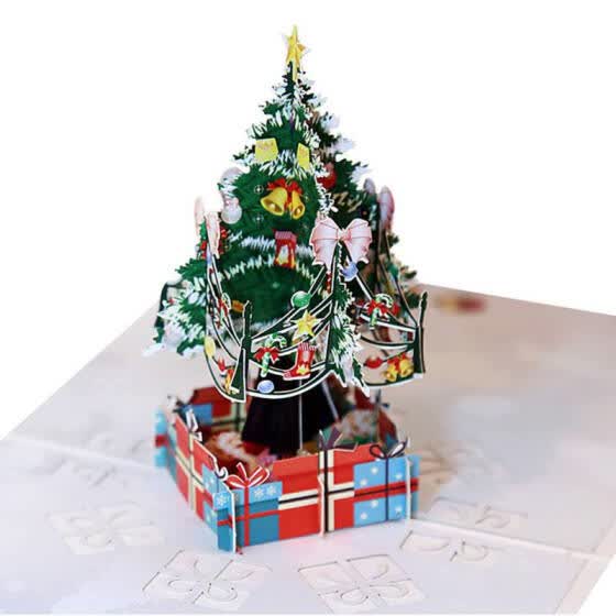 Shop New Christmas Birthday Festival Greeting Cards 3d Pop Up