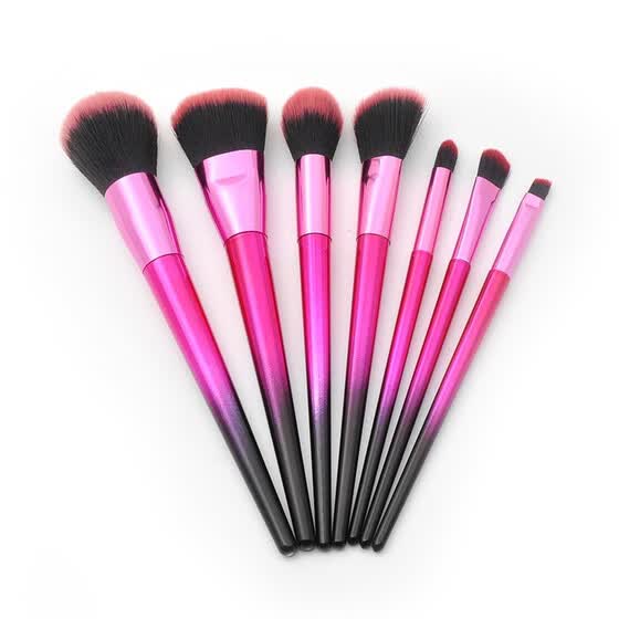 7 Pcs Black Pink Diamond Handle - Pink And Black Makeup Brushes 7 Pcs Black Pink Diamond Handle - Pink And Black Makeup Brushes