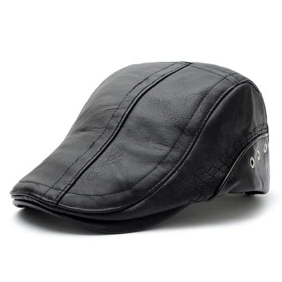 leather cabbie cap