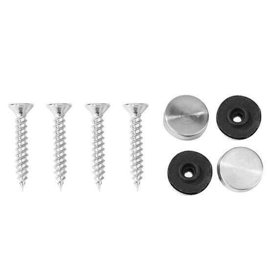 Shop 4pcs Set Flat Stainless Steel Decorative Nail Mirror Fixing