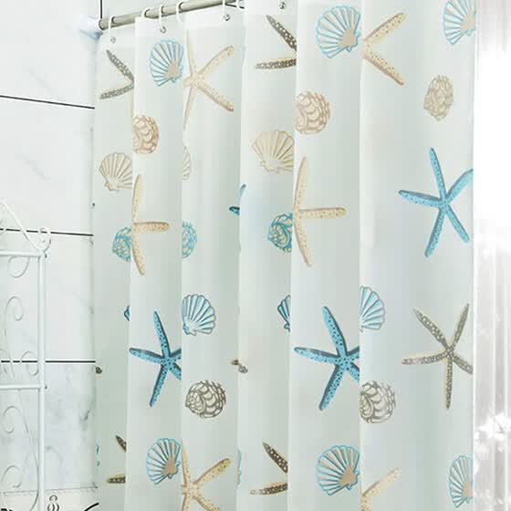 Shop Shower Curtain Bathroom Peva Beach Shell Bathroom Waterproof