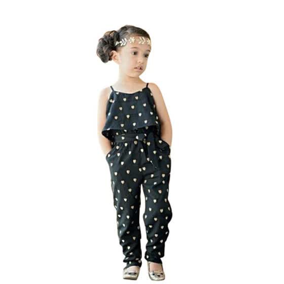 girls pants romper