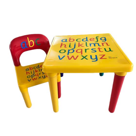 Shop Children Letter Table Chair Set Kids Alphabetic Letter