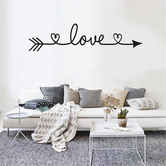 Romantic Love Heart PVC Wall Stickers Decal DIY Home Bedroom Art Decoration YZ