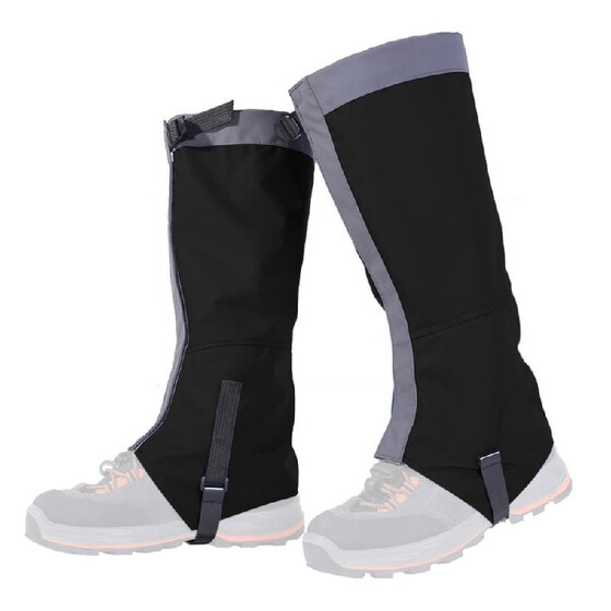 Outdoor Waterproof Gaiters Leg Protection Guard Windproof Shin Protect Winter Skiing Hiking Climbing Size L Gray