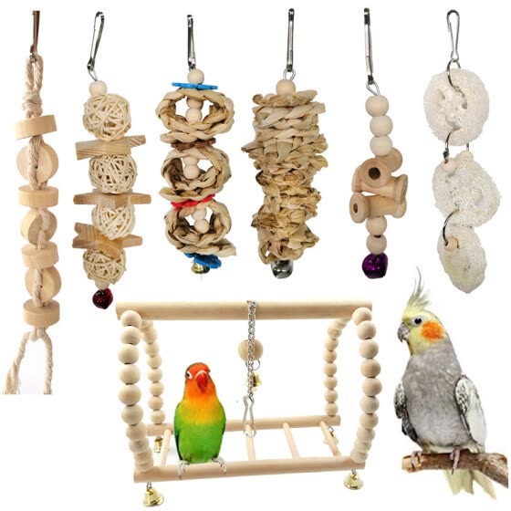 Shop 7PCS/Lot Combination Parrot Toy 