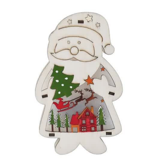 Shop Christmas Wooden Santa Claus Decorations Mini Desktop