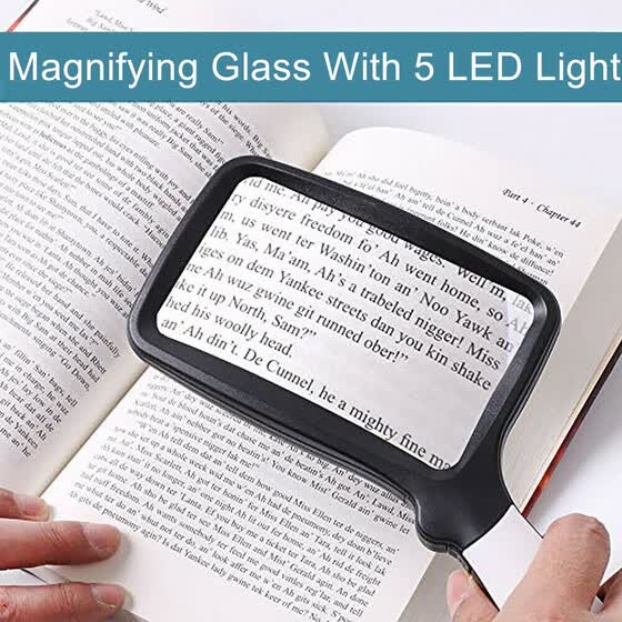 magnifying book light