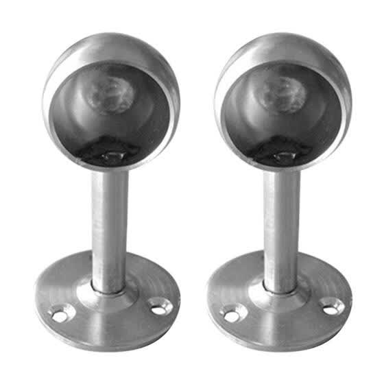 Shop 2pcs Closet Rod End Socket Support Stainless Steel Wardrobe