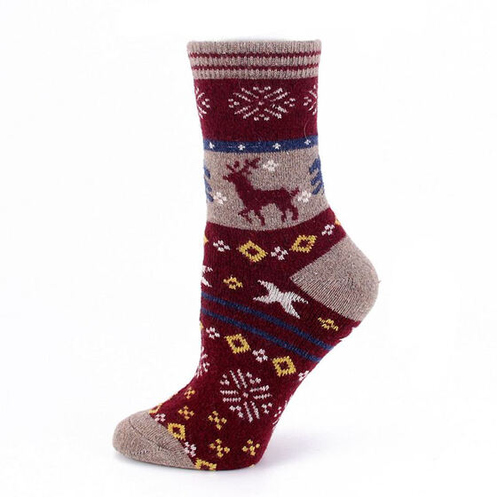 Cartoon Purple Flower Compression Socks For Women Casual Fashion Crew Socks