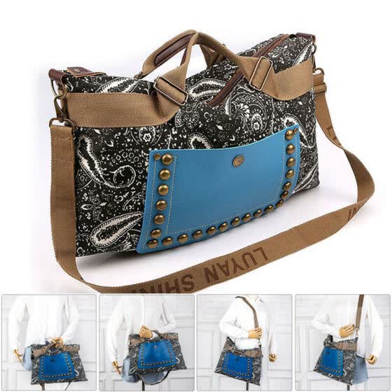 canvas tote crossbody bag