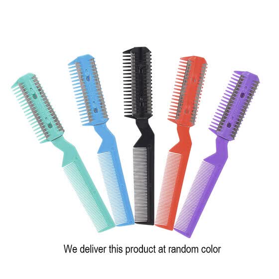 Shop Hair Razor Comb Scissor Double Ended Hair Comb Hairdressing