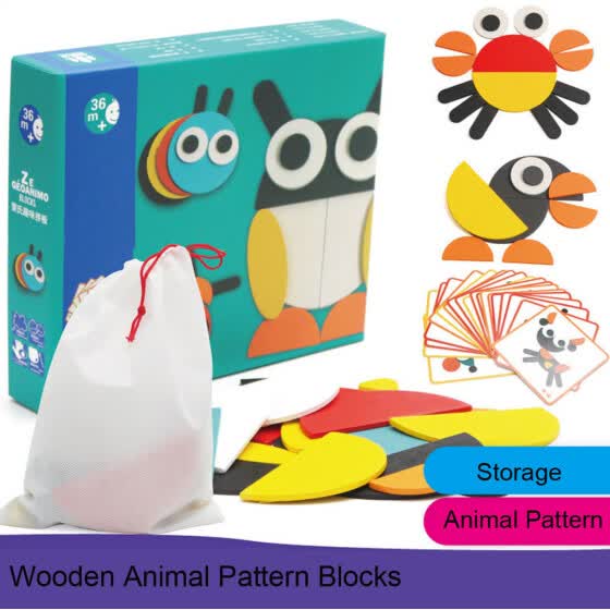 wooden animal blocks