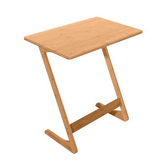 Shop Z Shaped Side Table Bamboo Computer Laptop Desk Living Room