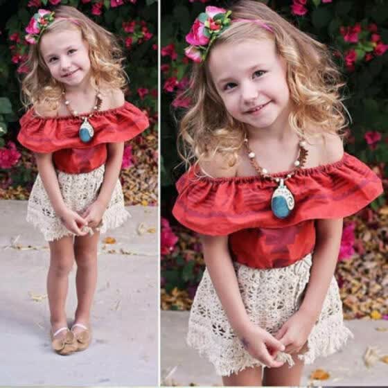 Shop Uk Infant Baby Girl Moana Polynesia Princess Fancy Dress Book Week Costume Skirt Online From Best Skirts On Jd Com Global Site Joybuy Com