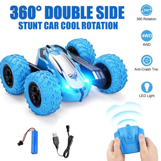 Shop Rc Cars 4wd 2 4ghz Stunt Car Double Sided 360 Flip Remote Control Toys For Kids Online From Best On Jd Com Global Site Joybuy Com