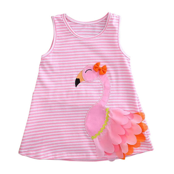 Summer Toddler Baby Kids Girls Flamingo Casual Dress Sundres Clothes Age 1-6T