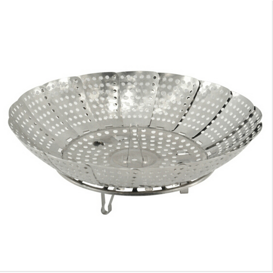 Shop Variable stainless steel steamer tray folding telescopic steamer