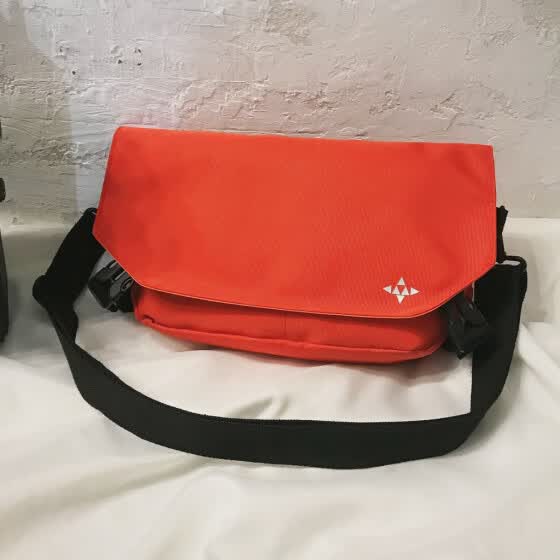 red postman bag