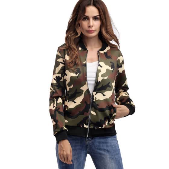 womens green camo jacket