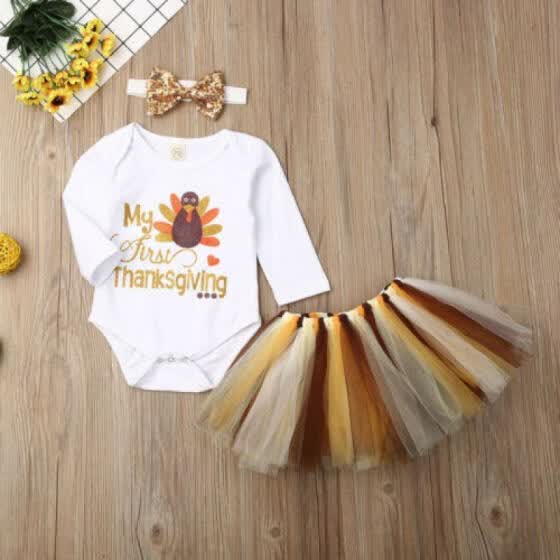 baby girl thanksgiving romper