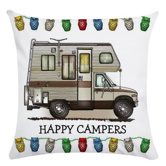 happy campers cushion covers