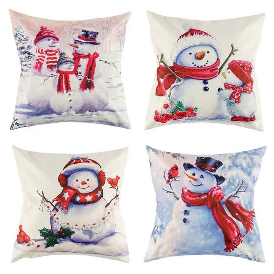 Shop Christmas Printing Dyeing Sofa Bed Home Decor Pillow Cover