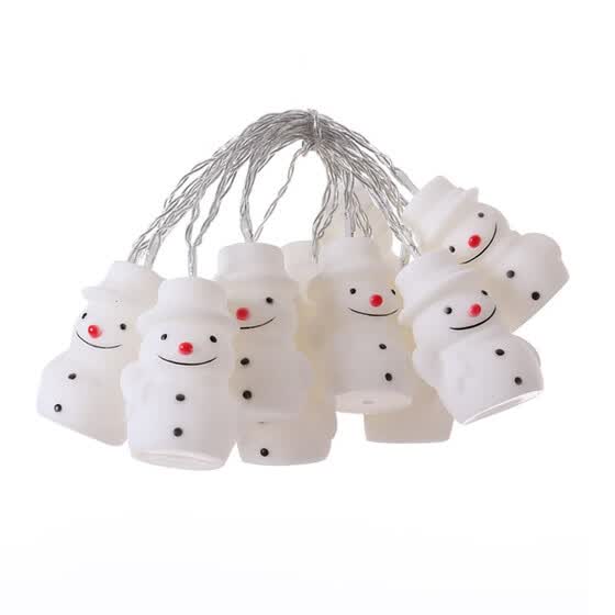 String Lights Snowman 10 Led Battery String Lights Snowman 10