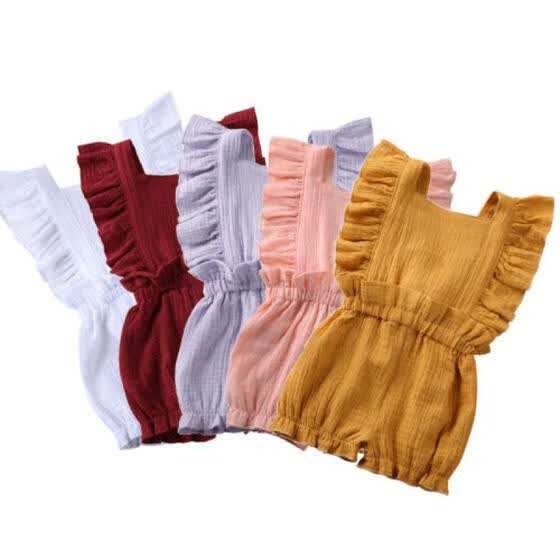 baby girl sleeveless romper