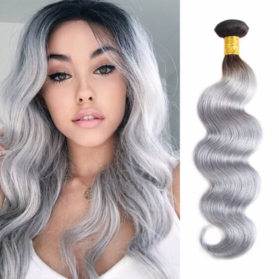 Shop Nami Hair Ombre Color T1b Grey Brazilian Hair Body Wave