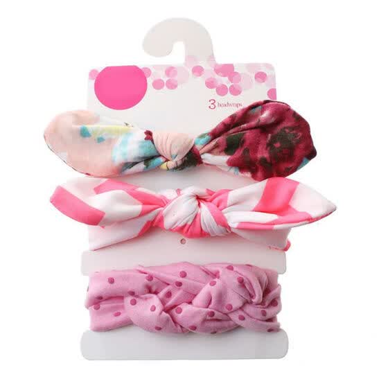 Headband Ribbon Elastic 3pcs// Set Baby Girl Headdress Kids Party Hair Band Gift