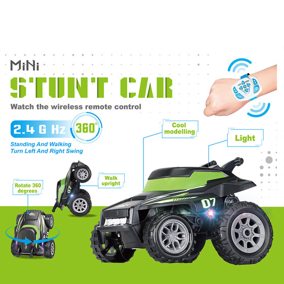 Wireless RC Car Tumbling Stunt Dump Truck Remote Control Toy For Children Kids