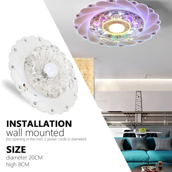 Hotbest Modern Led Circular Glass Ceiling Lamp Mini Luminaires Rotunda Light For Living Room Hallway Kitchen From Best Furniture And Decor On Jd Com Global Site Joy - Circular Glass Ceiling Light