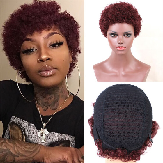red curly hair wig