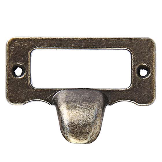 Shop 6pcs Antique Brass Drawer Label Pull Cabinet Frame Handle