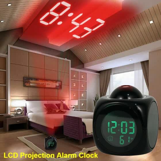 Shop New Digital Projection Alarm Clock Voice Talking Lcd Projection Time Thermometer Display Home Decor Without Battery Online From Best Furniture And Decor On Jd Com Global Site Joybuy Com