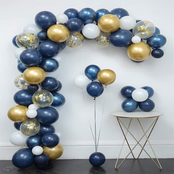 Shop 121 Pieces Navy Blue Balloons Garland Kit And Confetti Balloons ...