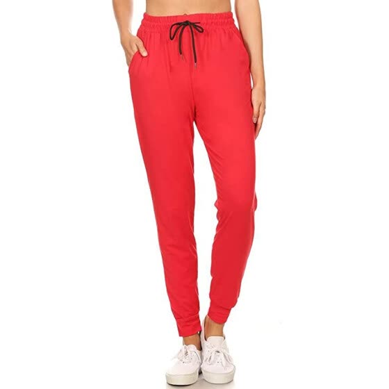high waisted red cargo pants