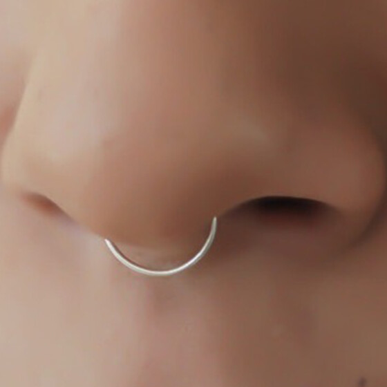 Fake Septum Clip On Non Piercing Swirls Septum Nose Ring Faux Women Jewelry