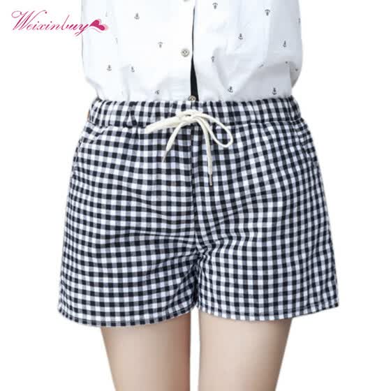 high waisted cotton shorts womens