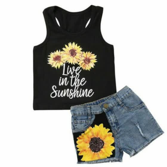 sleeveless t shirt for baby girl