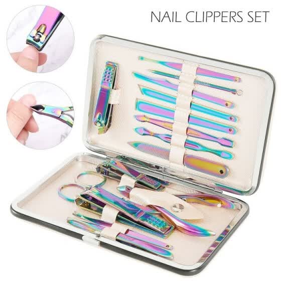 manicure pedicure set nail clippers stainless steel manicure kit