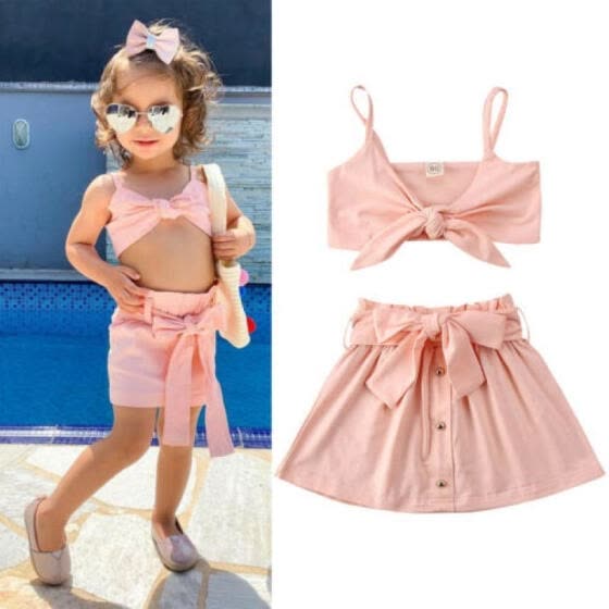 baby girl crop top outfit