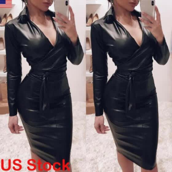 leather jumper dress